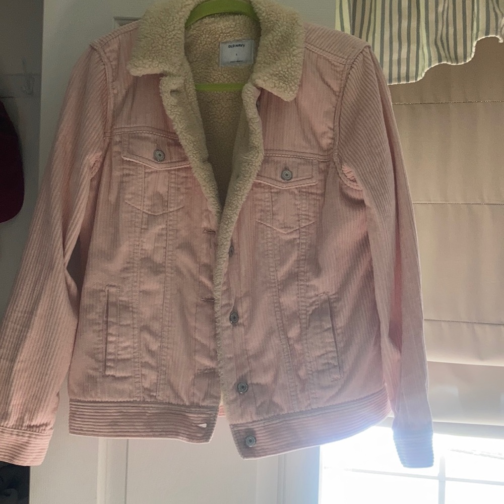 Super cute and comfortable, fur lined, cord jacket